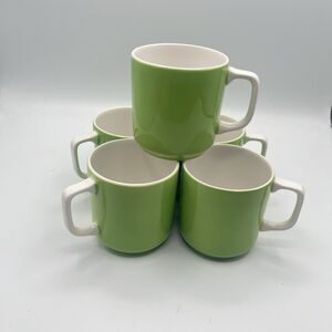 Ironstone Harmony House Emerald Isle # 4252 Green Mugs / Cups - Japan - Set Of 5